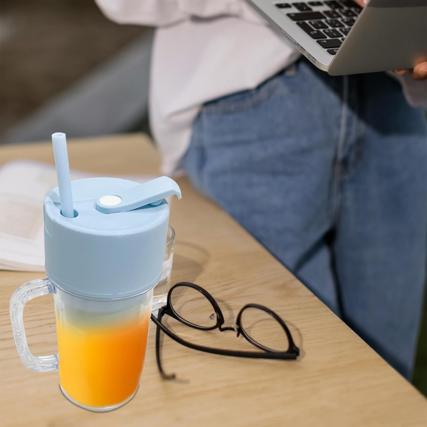2 In1 Portable Crusher Juicer With Handle & Straw for Smoothie Sipper USB Rechargeable (340 ml) 6 Stainless Steel Blades Compact Juicer Mixer, Juicer Portable Fresh Juice Blender Portable Electric Juicer ( 340 ML ) 2 In1 Portable Crusher Juicer With Handle & Straw for Smoothie Sipper USB Rechargeable (340 ml) 6 Stainless Steel Blades Compact Juicer Mixer, Juicer Portable Fresh Juice Blender Portable Electric Juicer ( 340 ML )